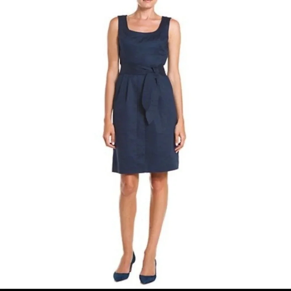 Tory Burch Leena tie Dress Normandy Blue size 8
